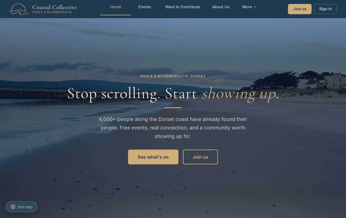 The Coastal Collective platform, live